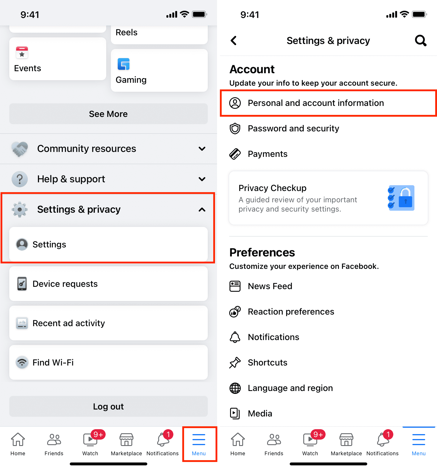 How to change your username in Facebook on iPhone