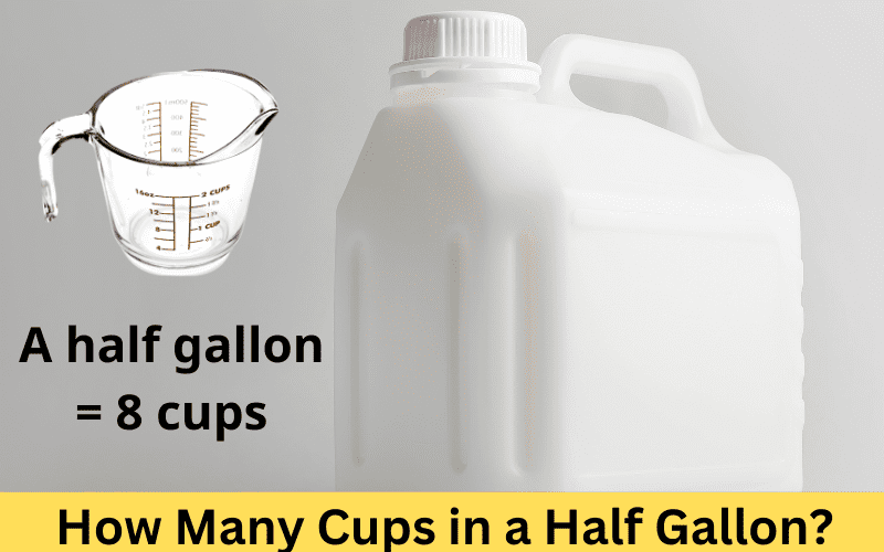 how many cups in a half gallon