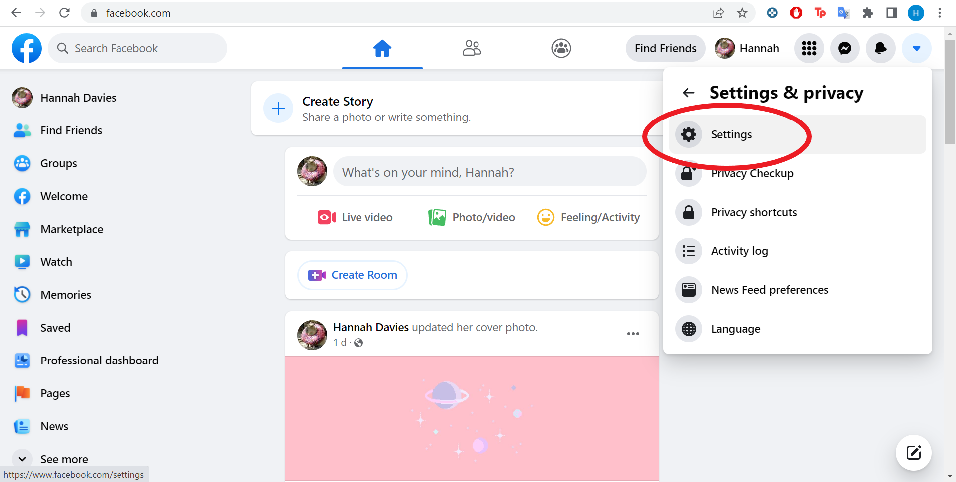 How to change your name on Facebook
